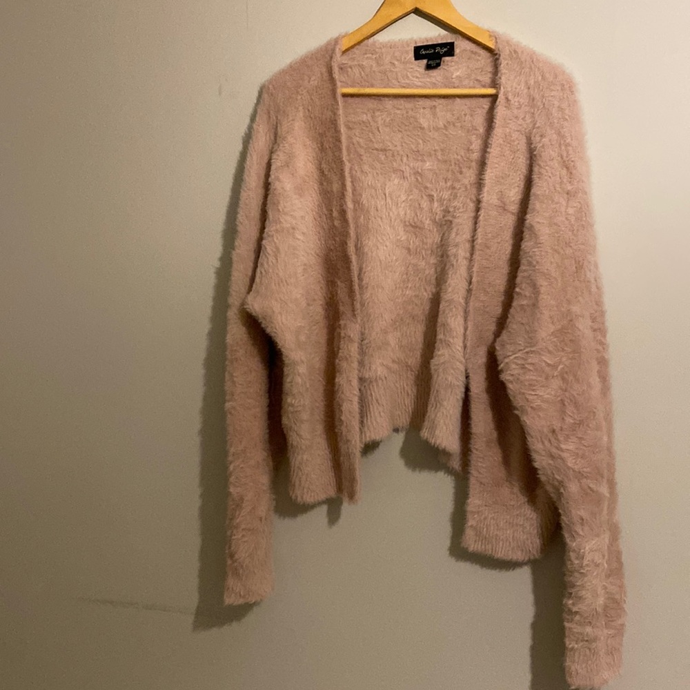 Super Soft Blush Eyelash Cardigan